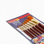 Camel Paint Brush Series 67 - Flat Synthetic Gold, Set of 7