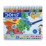 Doms Fsc 24 Colour Pencil Flat Tin