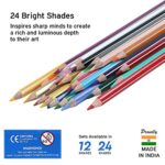 Doms Fsc 24 Colour Pencil Flat Tin