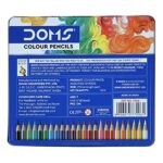 Doms Fsc 24 Colour Pencil Flat Tin back