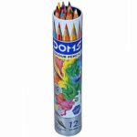 DOMS 12 Colour Pencil Round Tin Pack 1