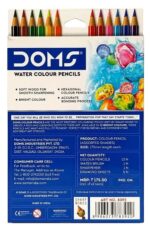 DOMS Aqua Water Colour Pencil 12 Shades BACK