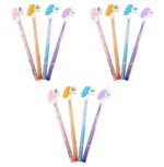 Designer Cute Unicorn Bullet Pencils Lead Nib Push Pencils Non Sharpening Colorful Printed Body