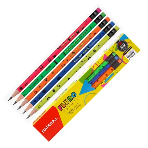 Nataraj fluro print pencil