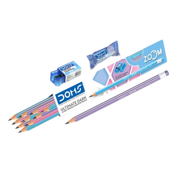 DOMS Zoom Triangle Pencil 10 Pcs Pack