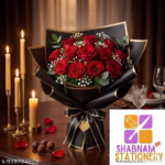 Premium Black Flower Bouquet Wrapping Paper with Gold Edge – Waterproof Floral Wrap Sheets (10-Sheets) - Image 3