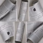 Grey Black Floral Newspaper Wrapping Sheets | 10 Pcs | 58x58 cm | Bouquet, Gift & Flower Wrapping Paper - Image 4