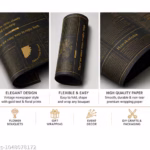 Premium Black Newspaper Wrapping Paper with Gold Print | 10 Sheets | 58x58 cm | Bouquet & Gift Wrapping - Image 4